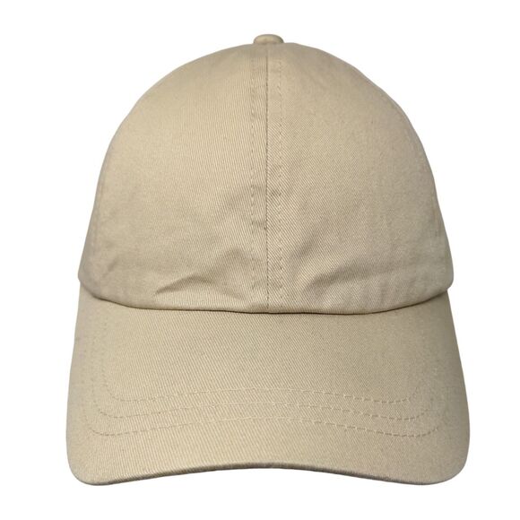 Unbranded Slideback Hat Tan One Size Adjustable Vent Holes 6 Panel Blank - Picture 1 of 7